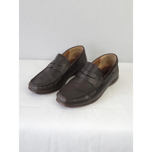 Mephisto Harper Penny Loafer Slip On Boat Shoes Brown Leather Smooth SZ 8.5 VGUC - Picture 1 of 11